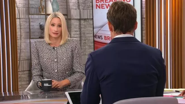 Veronica Beard Ferazia Veste portée par Caroline Polisi vue dans CBS Mornings le 26 septembre 2024