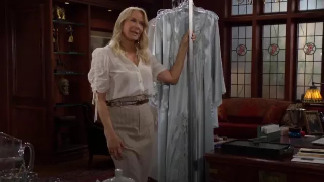 Veronica Beard Carmine Blusa usada por Brooke Logan (Katherine Kelly Lang) como se ve en The Bold and the Beautiful el 20 de septiembre de 2024