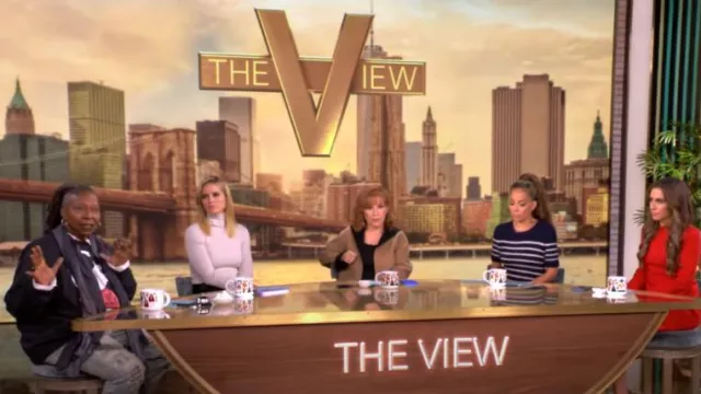 Free People Washed Denim Trousers worn by Whoopi Goldberg as seen in The View on  October 1, 2024