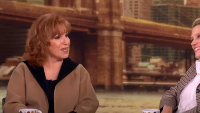 Lafayette 148 New York Reversible Wool-Cashmere Cropped Jacket worn by Joy Behar as seen in The View on October 1, 2024
