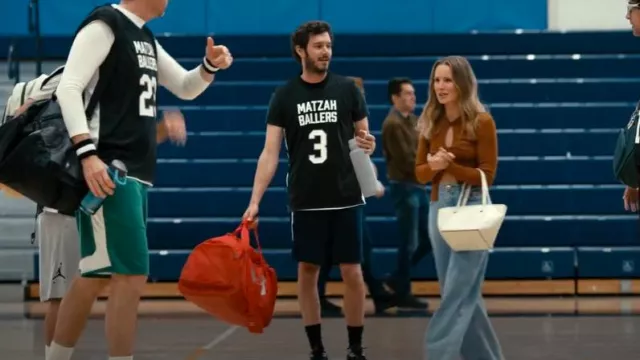 Under Armour Unisex UA Undeniable Duffle 3.0 Medium Red worn by Noah Roklov (Adam Brody) as seen in Nobody Wants This (S01E07)