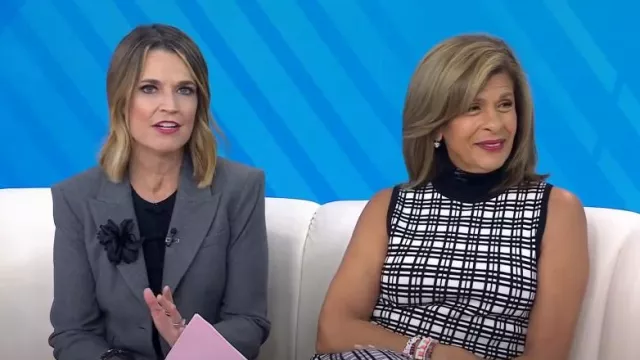 Veronica Beard Nalani Dickey Jacket in Heather Grey worn by Savannah Guthrie as seen in Today on October 4, 2024