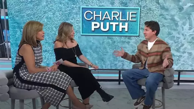 Chaqueta Blouson de mezcla de lana a cuadros de Tony Wack usada por Charlie Puth como se ve en Today Today with Hoda & Jenna el 4 de octubre de 2024
