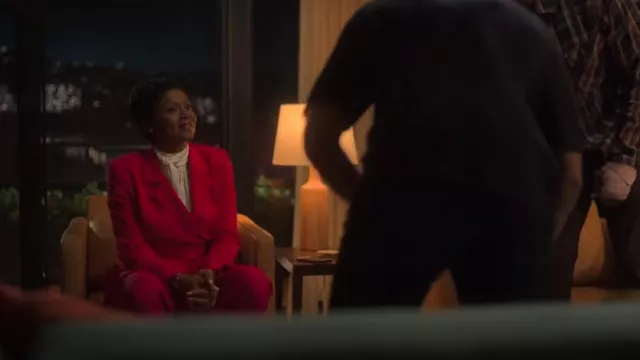 Stine Goya Timo Pants worn by Jax Stewart (Emayatzy Corinealdi) as seen in Reasonable Doubt (S02E08)