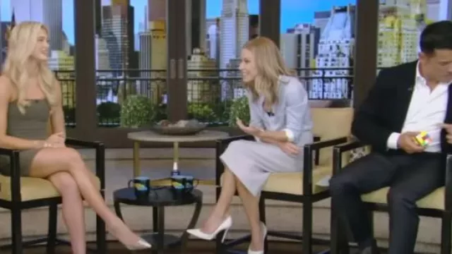 Roland Mouret Arreton Pencil Skirt worn by Kelly Ripa as seen in LIVE with Kelly and Mark on October 4, 2024