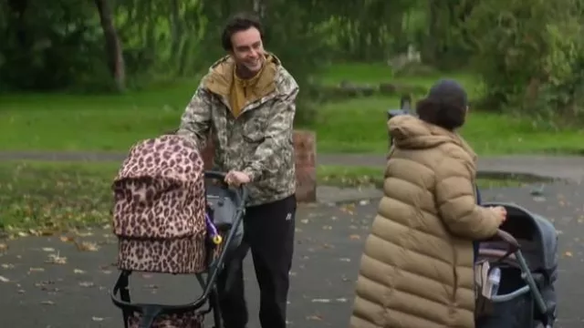 The North Face Heritage M66 Utility Waterproof Hooded Rain Jacket in Camo worn by Vinnie (Joe Gilgun) as seen in Brassic (S06E01)