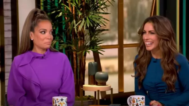 Ulla Johnson Corinna Ruffled Brushed-wool Turtleneck Sweater worn by Sunny Hostin as seen in The View on October 3, 2024