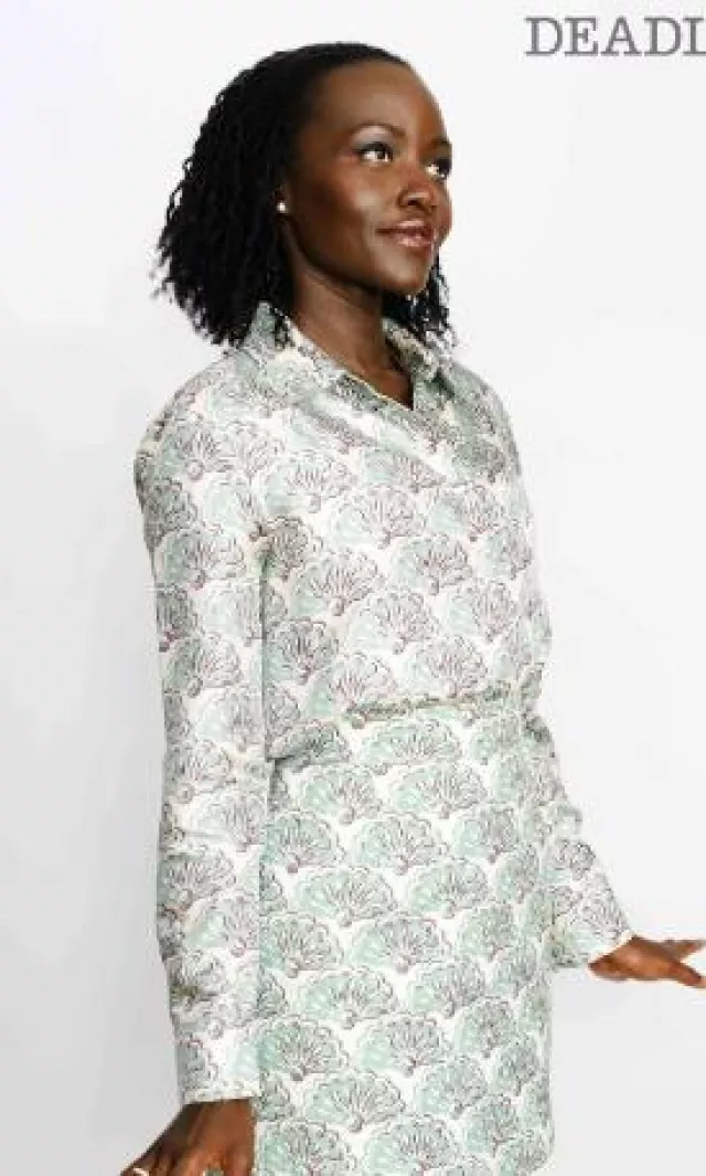 La Doublej Printed Baia Mini Skirt worn by Priyanka Chopra at  The Wild Robot Press at Toronto Film Festival on September 9, 2024