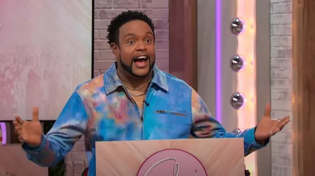 INC International Concepts Allen Onyia for INC Abstract Print Jacket worn by Jawn Murray as seen in Sherri on  October 8, 2024