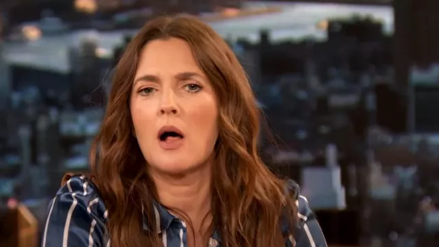 Veronica Beard Monique Stripe Long-Sleeve Top worn by Drew Barrymore as seen in The Drew Barrymore Show on  October 4, 2024
