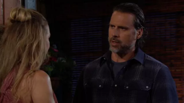 Camisa a cuadros G Star Raw Worker Slim Fit usada por Nicholas Newman (Joshua Morrow) como se ve en The Young and the Restless el 9 de octubre de 2024