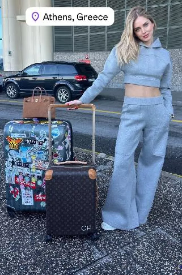 Louis Vuitton Trainer Sneaker worn by Chiara Ferragni on her Instagram Story on October 2, 2024