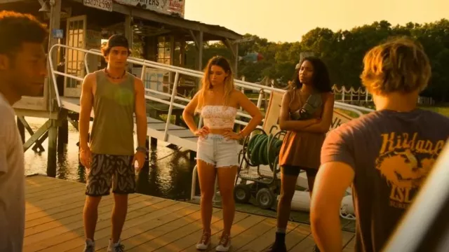 Out From Under Angel Eyes Lace Bandeau Top worn by Sarah Cameron (Madelyn Cline) as seen in Outer Banks (S04E02)