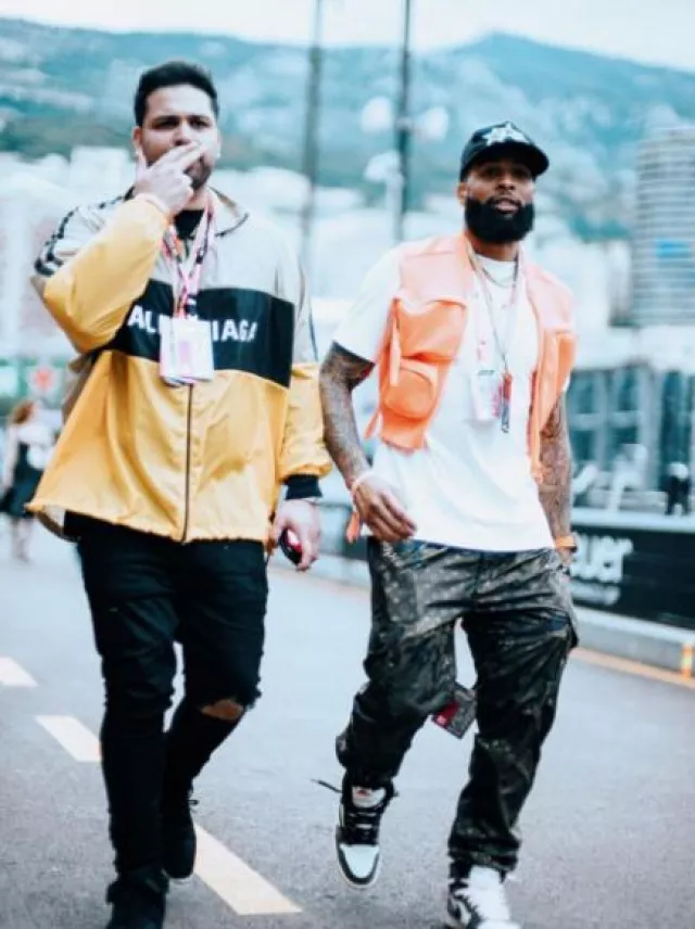 Louis Vuitton x Supreme Camo Trackpants worn by Odell Beckham Jr. on the Instagram account @obj