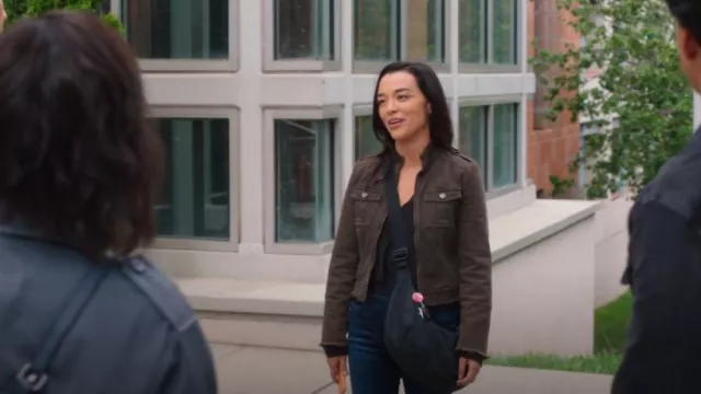 INC International Concepts Army Jacket worn by Mika Yasuka (Midori Francis) as seen in Grey's Anatomy (S21E04)