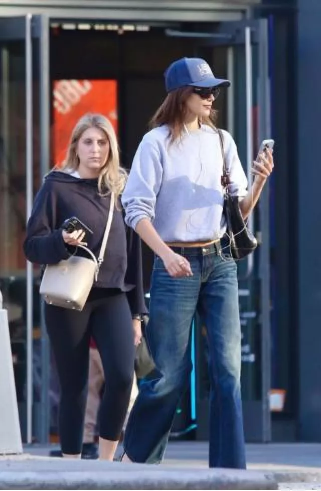 Etica Romi French Wide Leg in Naxos worn by Kaia Gerber in New York City on October 7, 2024