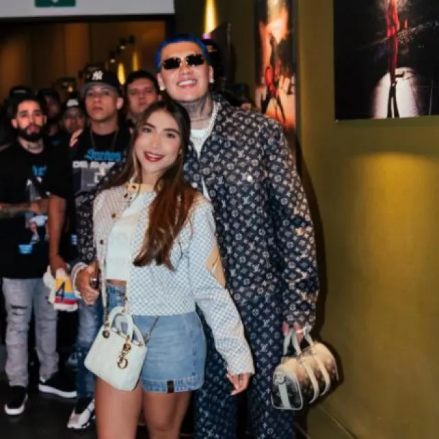 Louis Vuitton Deep Indigo & White Monogram Denim Jacket worn by Blessd on the Instagram account @blessd