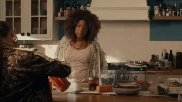 Johnny Was Pribasa Shae Kimono worn by Viola 'Vi' Marsette (Lorraine Toussaint) as seen in The Equalizer (S05E01)