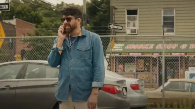 Dehan 1920 Crissman Overshirt in Sky Blue worn by Harry Keshegian (Adam Goldberg) as seen in The Equalizer (S05E01)