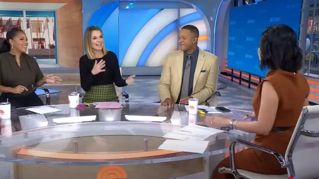 Zimmermann Luminosity Paneled Knit Top worn by Savannah Guthrie as seen in Today on October 25, 2024