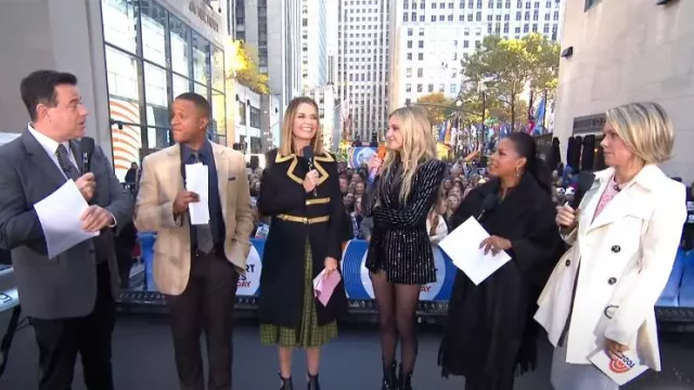 Dolce & Gabbana Military Coat worn by Savannah Guthrie as seen in Today on October 25, 2024