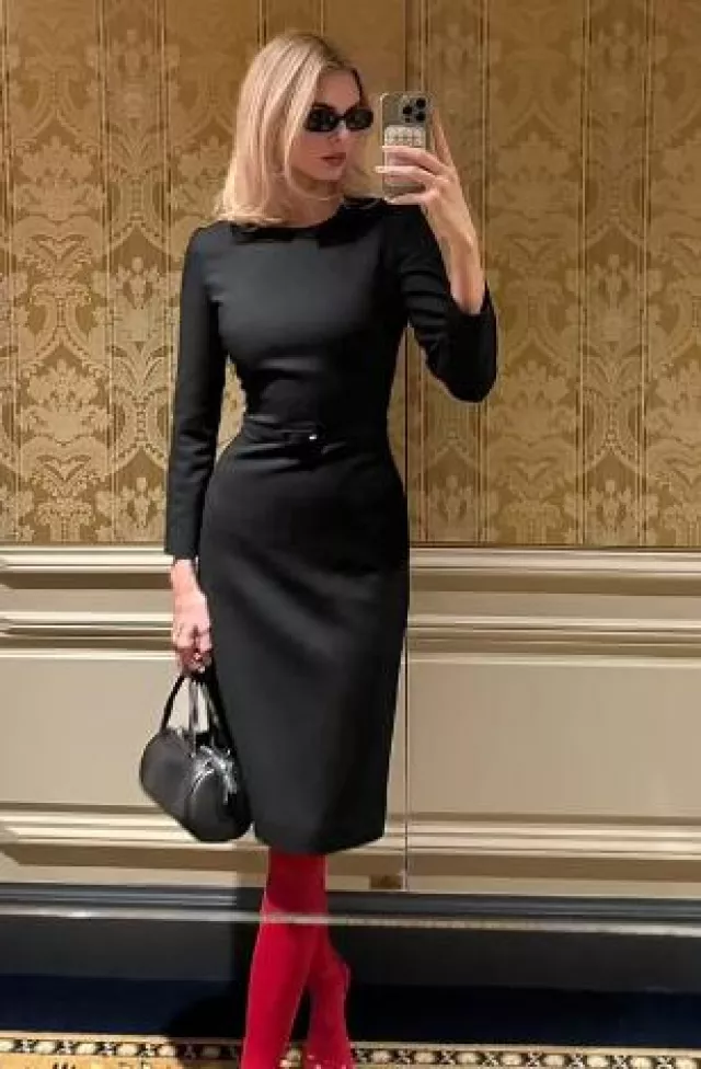The Row Angeline Dress worn by Kendall Jenner on her Instagram Post on October 11, 2024