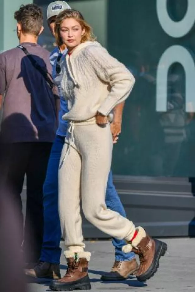 Guest in Residence Cloud Jogger worn by Gigi Hadid in New York City on October 14, 2024