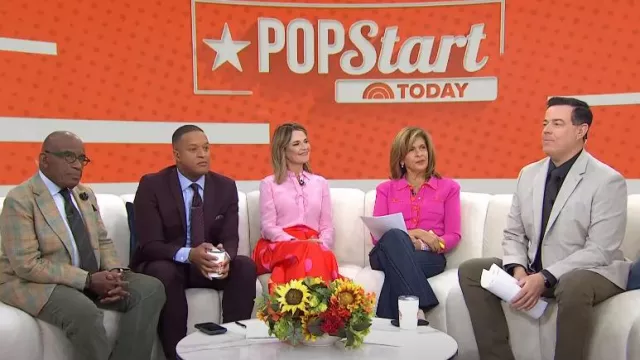 Kate Spade Giant Dot Faille Skirt worn by Savannah Guthrie as seen in Today on  October 30, 2024