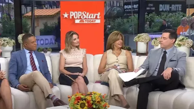 Veronica Beard Komi Linen Blend Pants worn by Hoda Kotb as seen in Today on November 1, 2024