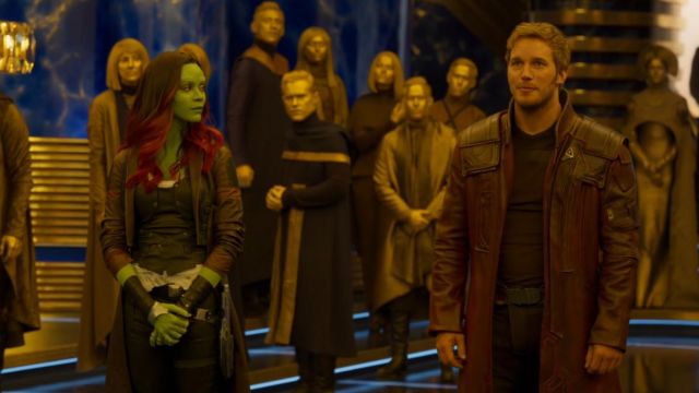 La veste en cuir de Gamora (Zoe Saldana) dans Les Gardiens de la Galaxie Vol. 2