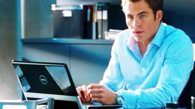 The Dell laptop used by FDR Foster (Chris Pine) in the movie Target