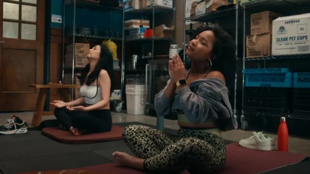 Legging léopard Ultracor porté par Delilah (Laya DeLeon Hayes) comme on le voit dans The Equalizer (S05E03)