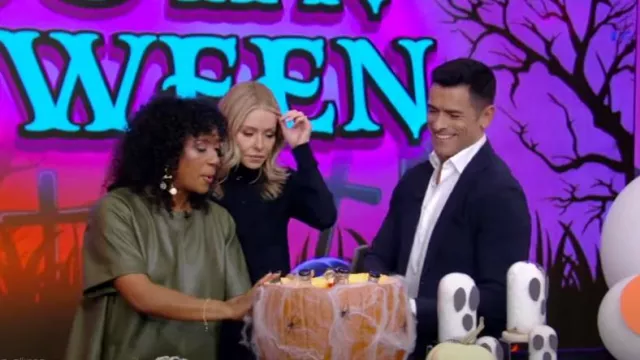 Maeve The Emmy Short-Sleeve Swing Mini Dress worn by Dayna Isom Johnson as seen in LIVE with Kelly and Mark on October 29, 2024