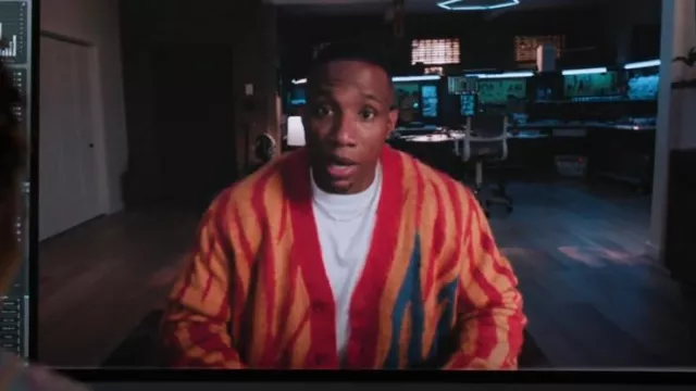 Mifland Adults V Neck Knit Cardigan Sweater worn by Zeke Wallace (Arlen Escarpeta) as seen in Found (S02E05)