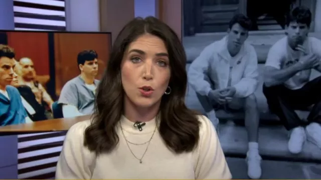 French Connection Vhari Short Sleeve Sweater worn by Liz Kreutz as seen in Today on November 8, 2024