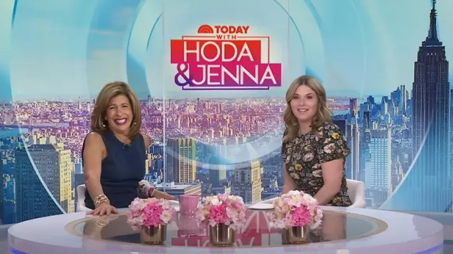 Rhode Lulani Floral Print Midi Dress worn by Jenna Bush Hager as seen in Today with Hoda & Jenna on November 8, 2024