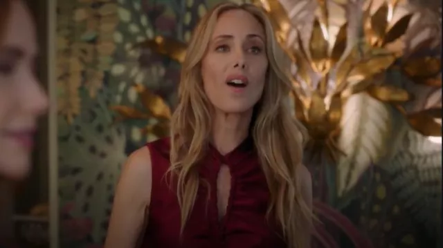 Sandro Ruched Sleeveless Midi Dress worn by Dr. Teddy Altman (Kim Raver) as seen in Grey's Anatomy (S21E06)