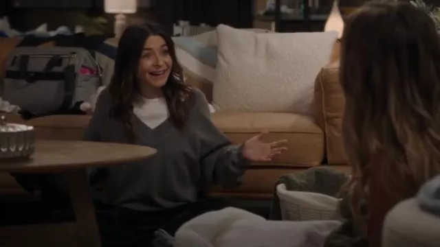 Alexander Wang Bi-Layer V-Neck Sweater with Tank worn by Dr. Amelia Shepherd (Caterina Scorsone) as seen in Grey's Anatomy (S21E06)