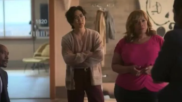 Topman Ombre Cardigan in Brown worn by Daniel Kim (Tim Jo) as seen in Reasonable Doubt (S02E10)