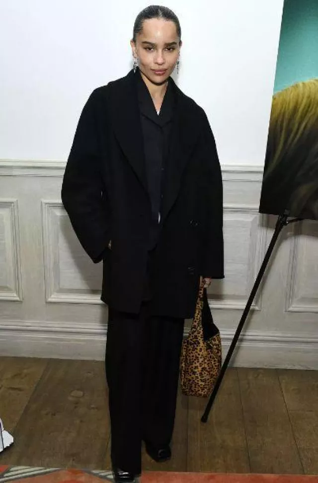 The Row Atis Coat worn by Zoë Kravitz at Babygirl Screening on November 9, 2024