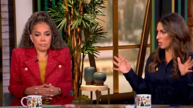 The Cami NYC The Sweetheart Charmeuse Cami worn by Sunny Hostin as seen in The View on November 18, 2024