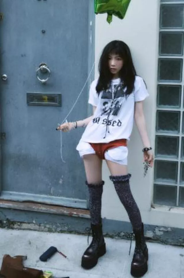 Pushbutton Panty Layered Shorts worn by Taeyeon on Letter to Myself From. Taeyeon 2 Teaser Image on November 7, 2024