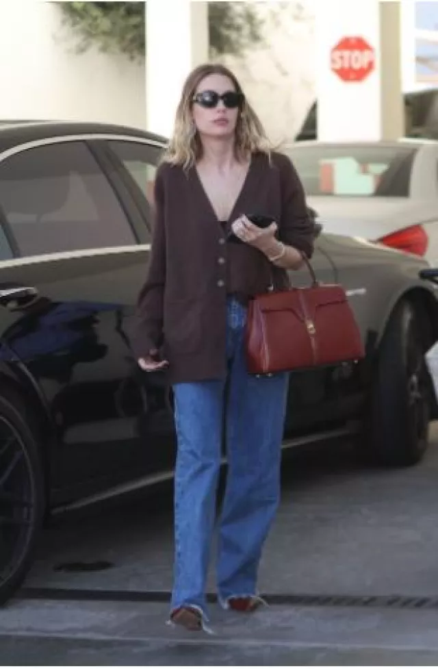 Celine 16 Classique in Leather worn by Ashley Benson at E Baldi in Beverly Hills on November 7, 2024