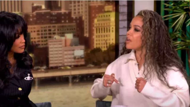 Rosetta Getty Cashmere Sweater worn by Sunny Hostin as seen in The View on November 19, 2024