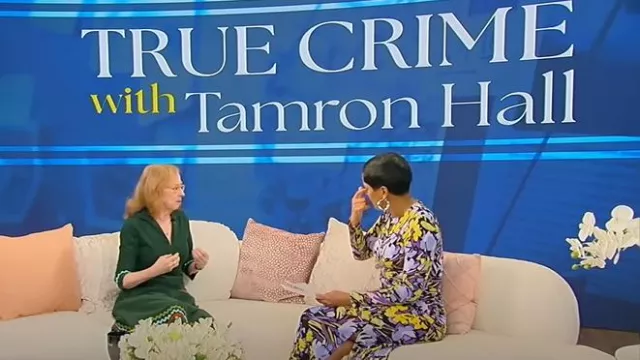 Aqua High Slit Maxi Dress worn by Tamron Hall as seen in Tamron Hall Show on November 11, 2024