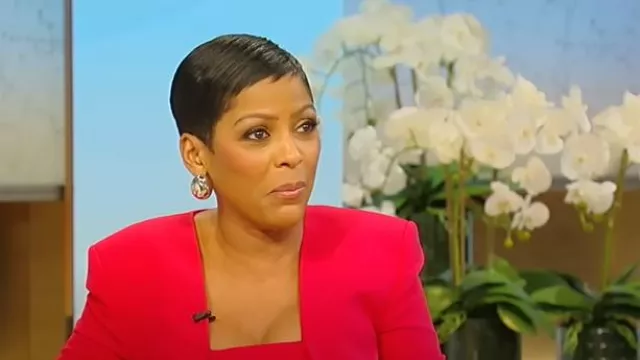 Safiyaa Samuele Paneled Crepe Blouse worn by Tamron Hall as seen in Tamron Hall Show on November 14, 2024