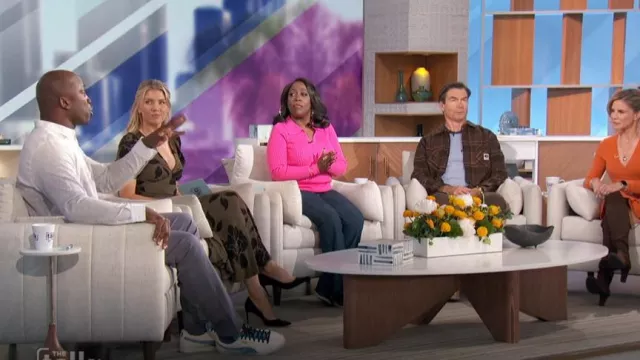 Puma Suede Gentle Jungle Ivory Sneaker worn by Akbar Gbaja-Biamila as seen in The Talk on  November 15, 2024