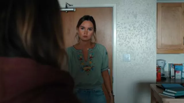Rrl by Ralph Lauren Womens Daniela S/S Blouse Multi porté par Tory Thompson (Liana Liberato) comme on le voit dans Basé sur une histoire vraie (S02E03)