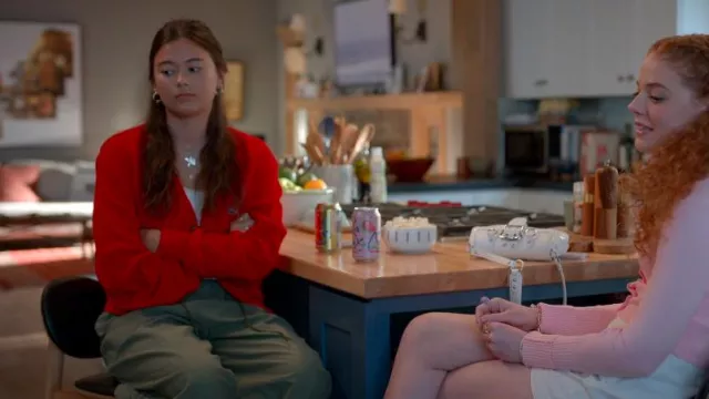 Red Vintage Co 1970/80s Red Izod Lacoste Cardigan worn by Alice (Lukita Maxwell) as seen in Shrinking (S02E02)