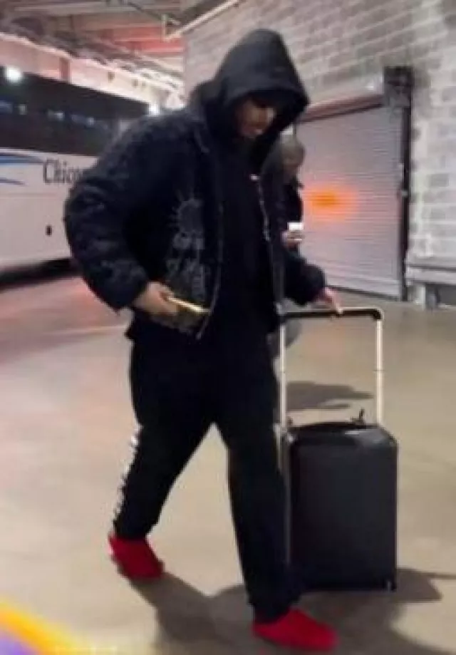 Who Decides War Black Stained Window Patch Beanie worn by Justin Jefferson on the Instagram account @clevelandbrowns